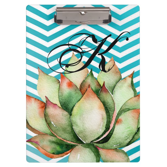 Personalized Clip Board Boho Cacti Cactus Succulen (Front)
