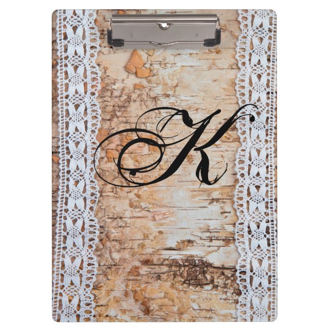 Personalized Clip Board Country Barn Wood Lace Tri (Front)