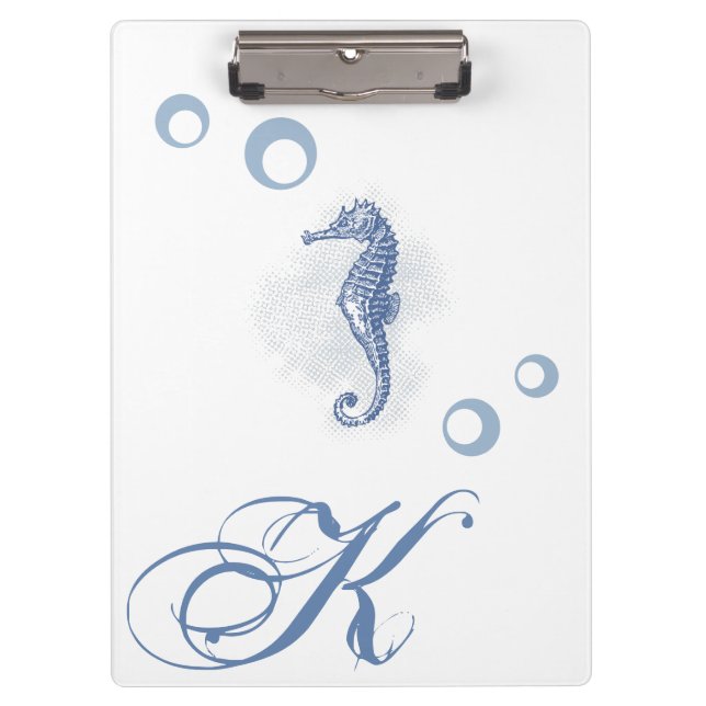 Personalized Clip Board Seahorse Ocean Beach Water (Front)