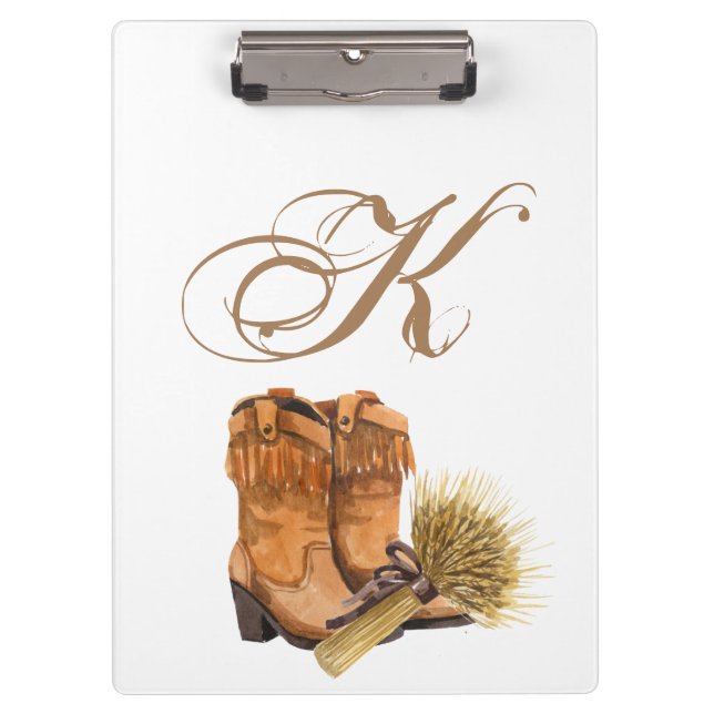 Personalized Clip Board Summer Country Wedding Rus (Front)