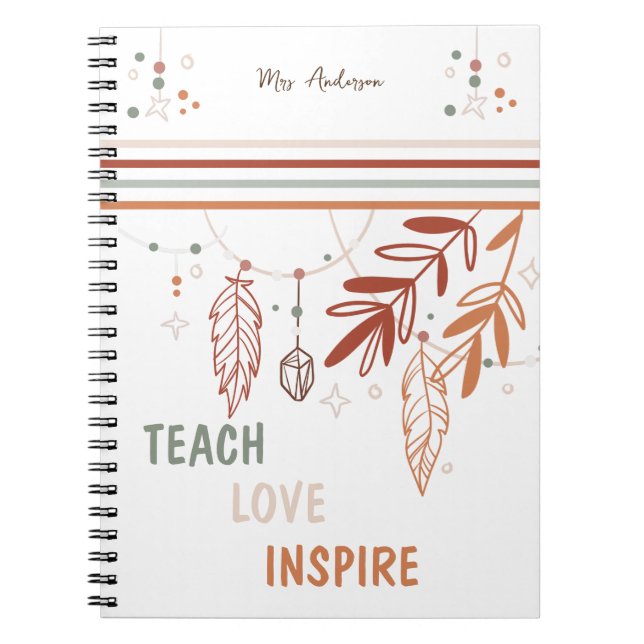 personalized Clipboard Bohemian Floral customize  Notebook (Front)