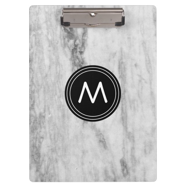 Personalized Clipboard Marble Pattern |Monogrammed (Front)