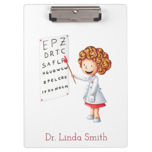 Personalized clipboard with a doctor illustration