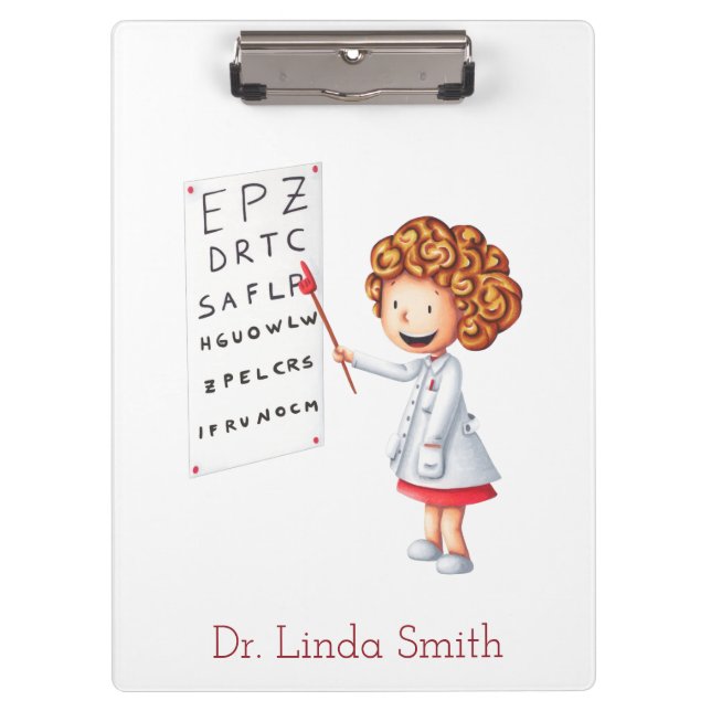 Personalized clipboard with a doctor illustration (Front)