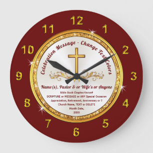 Personalized, Clock with Bible Verse, Change Colou