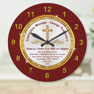 Personalized, Clock with Bible Verse, Change Colou