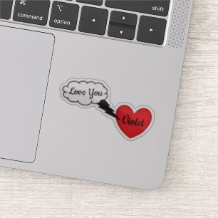 Personalized Cloud Lightning Heart