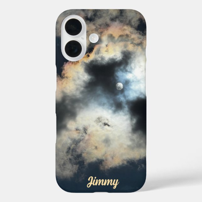 Personalized Cloudy Sky Sturdy Apple iPhone Case (Back)