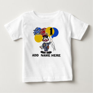 Personalized Clown 1st Birthday Tshirt