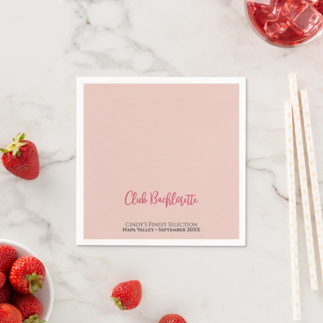 Personalized Club Bachelorette  Napkin (Insitu)