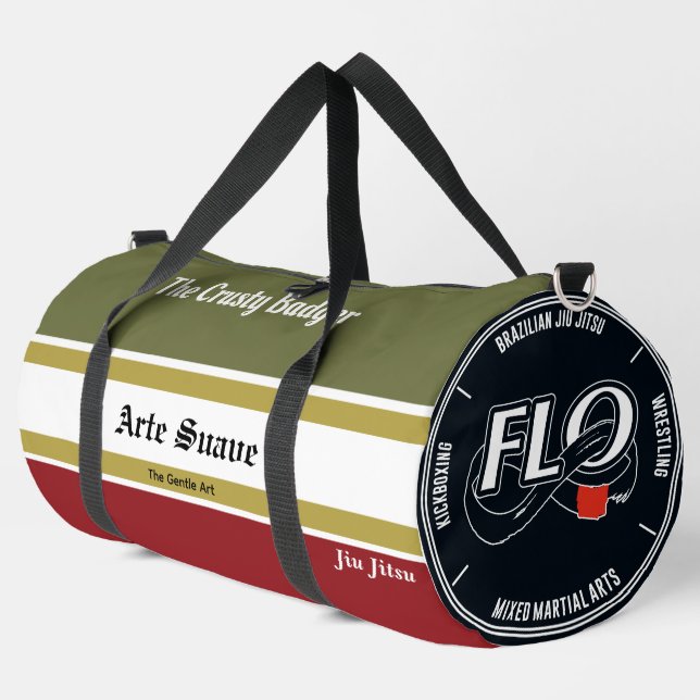 Personalized Club Logo BJJ Arte Suave Jiu Jitsu Duffle Bag (Left Corner)