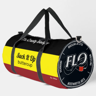 Personalized Club Logo BJJ Jiu Jitsu Black Yellow Duffle Bag