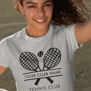 Personalized Club Name Tennis Team Captain T-Shirt