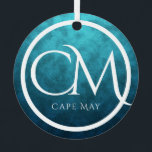 Personalized CM Cape May NJ Beach Christmas Metal Ornament<br><div class="desc">CM Cape May NJ Beach Holiday Christmas Tree Ornament - It can be personalized with a name,  year or any text that you wish to add.  -</div>