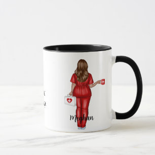 Personalized CNA (Brown Hair Woman) Gift Mug