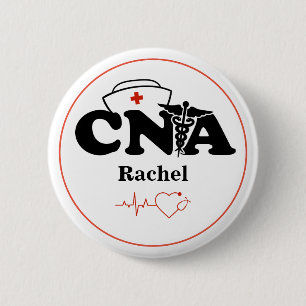 Personalized CNA Certified Nursing Assistant   2 Inch Round Button