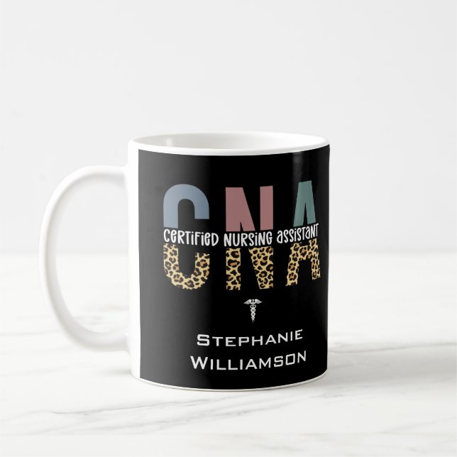 Personalized CNA Certified Nursing Assistant Coffee Mug (Left)