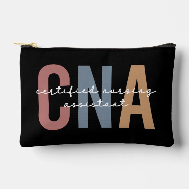 Personalized CNA Retro Certified Nursing Assistant Accessory Pouch (Front)
