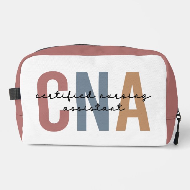 Personalized CNA Retro Certified Nursing Assistant Dopp Kit (Front)