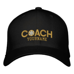 Personalized Coach Golden Snowflake Embroidered Hat