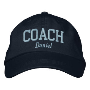 Personalized Coach in Light Blue Embroidered Hat
