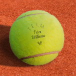 Personalized coach name elegant tennis balls<br><div class="desc">Add your coach,  team,  school,  club,  or family name to personalize this tennis ball. You can make a branded set or it can be a gift for a coach,  family,  or a friend's birthday.</div>