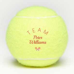 Personalized coach name elegant tennis balls