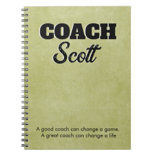 Personalized Coach name players Notebook