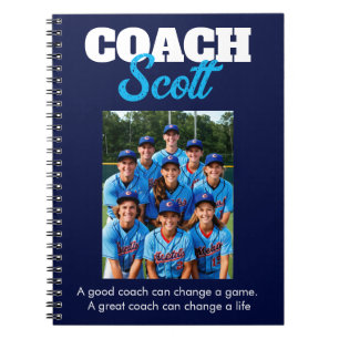 Personalized Coach name players Notebook