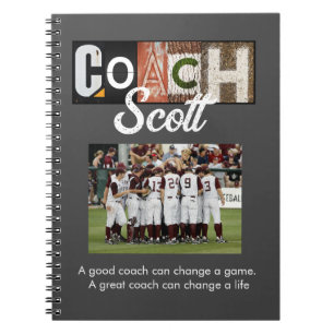 Personalized Coach name players Notebook