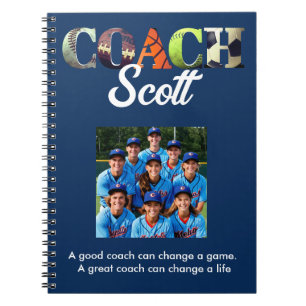 Personalized Coach name players Notebook