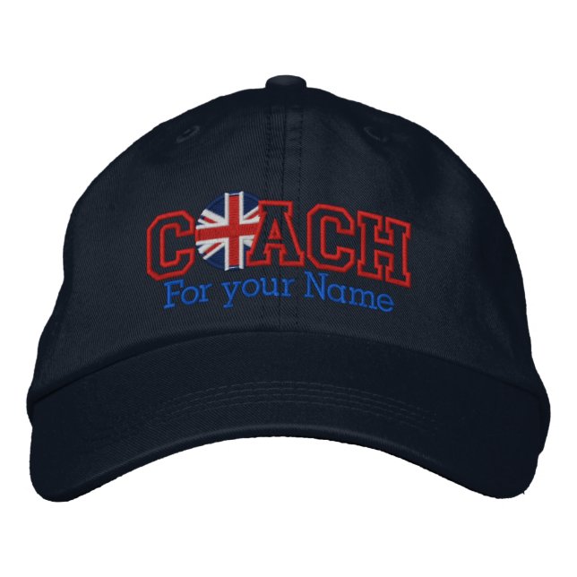 Personalized Coach with your name Embroidered Hat (Front)