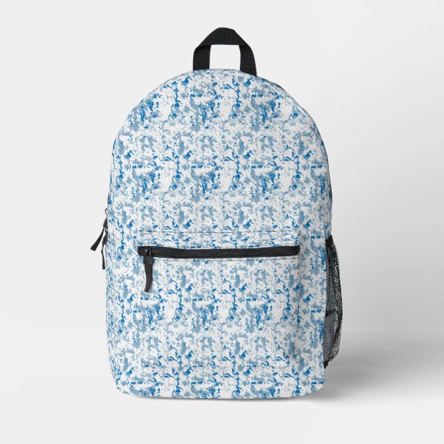 Personalized Coastal Blue Name Backpack (Front)