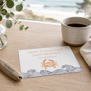 Personalized Coastal Guesthouse Thank You Card
