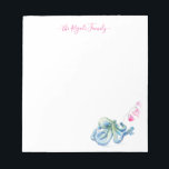 Personalized Coastal Stationery Watercolor Octopus Notepad<br><div class="desc">Immerse yourself in the allure of the coast with our personalized stationery, where your family name or monogram is beautifully presented in elegant hand-lettered script typography. Adorning each piece is a captivating watercolor blue octopus, playfully intertwined with a string of whimsical pink hearts - a perfect touch for Valentine's notes...</div>