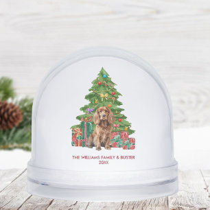 Personalized Cocker Spaniel Dog Christmas Snowglobe