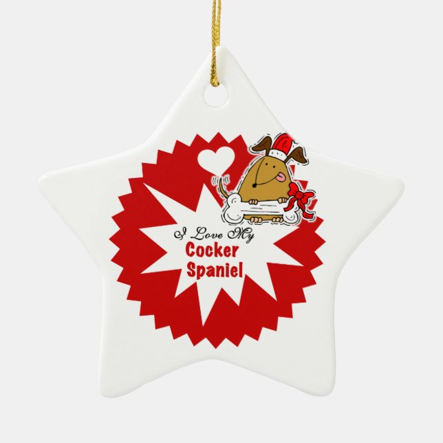 Personalized Cocker Spaniel Keepsake Ornament (Front)