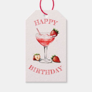 Personalized Cocktail Birthday Party Gift Tag