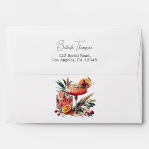 Personalized Cocktail Themed Envelope