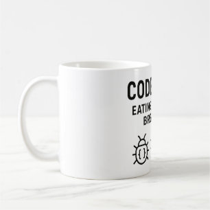 Personalized Coder Coffee Mug – Eating Bugs for BF