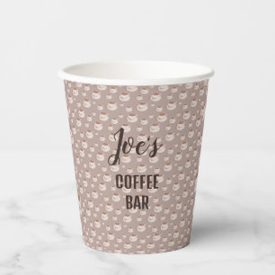 Personalized Coffee Bar Station Paper Plates Cups