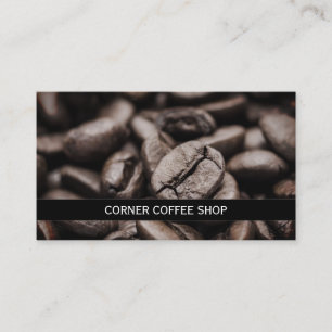 Personalized Coffee Beans Coffee Shop Modern Business Card