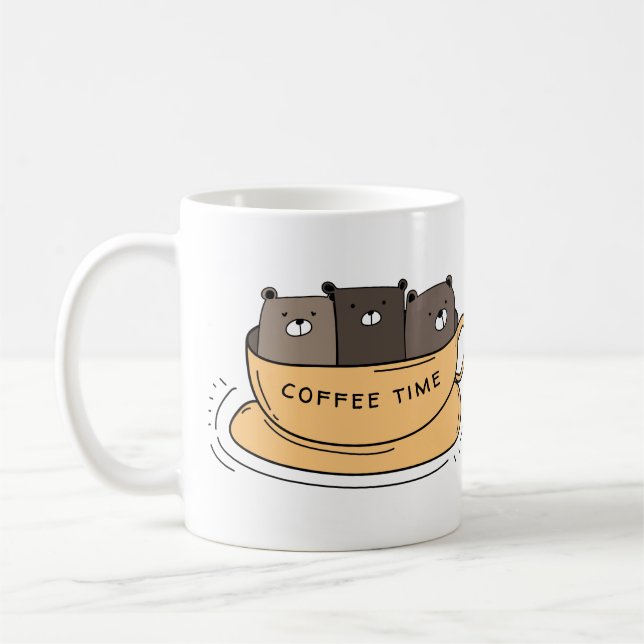 Personalized Coffee Bears Coffee Mug (Left)