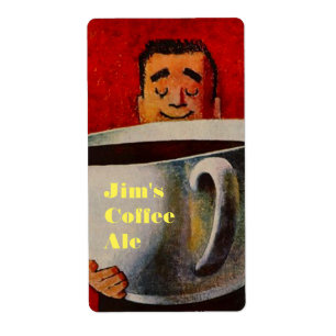 Personalized Coffee Beer Homebrew lager ale Label