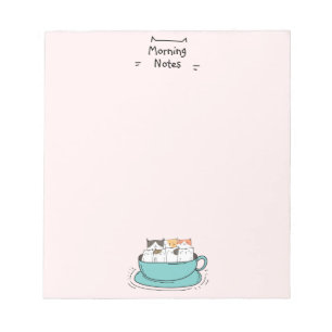 Personalized Coffee Cats Notepad