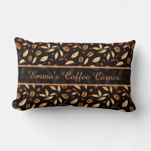 Personalized Coffee Corner Coffee Lover Lumbar Pillow