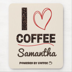 Personalized Coffee Lover   Custom Barista Gift Mouse Pad
