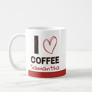 Personalized Coffee Lover Custom Name Design Mug