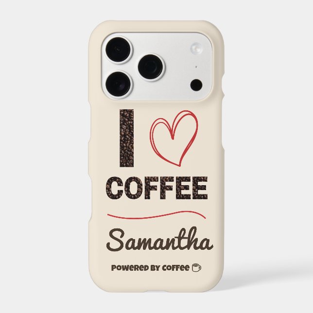 Personalized Coffee Lover Name Coffee Bean Art (Back)