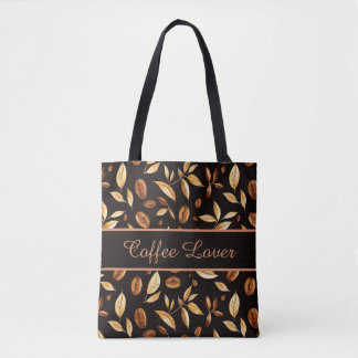 Personalized Coffee Lover Tote Bag